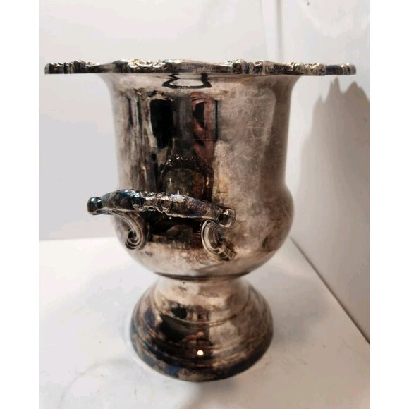 Vtg Oneida Silver Plate Champagne Wine Cooler Ice Bucket Chiller with Handles - Picture 10 of 16